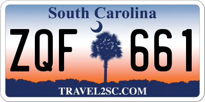 SC license plate ZQF661