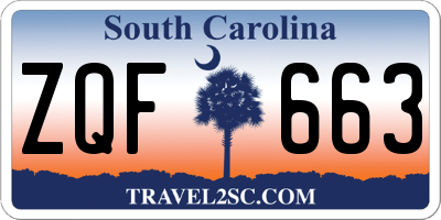 SC license plate ZQF663