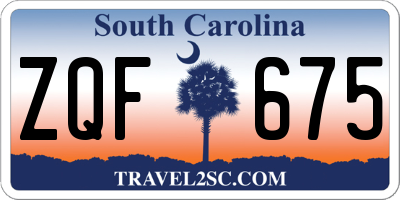 SC license plate ZQF675