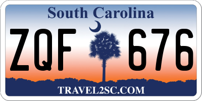 SC license plate ZQF676
