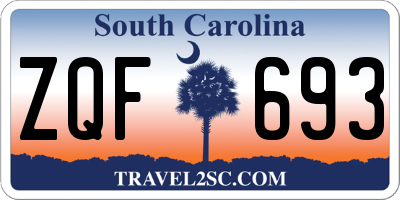 SC license plate ZQF693