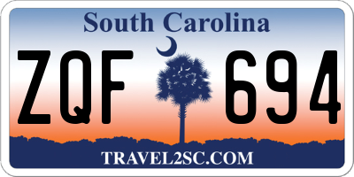 SC license plate ZQF694