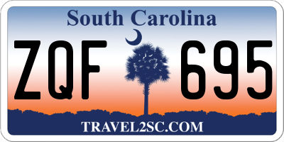 SC license plate ZQF695