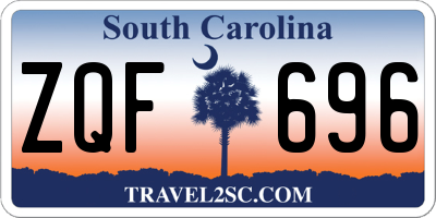 SC license plate ZQF696