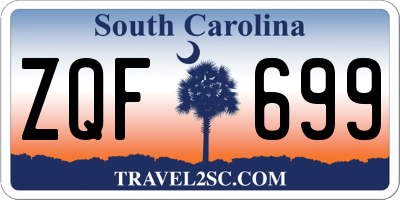 SC license plate ZQF699