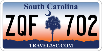 SC license plate ZQF702