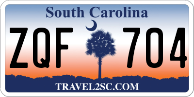 SC license plate ZQF704
