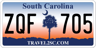 SC license plate ZQF705