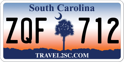 SC license plate ZQF712