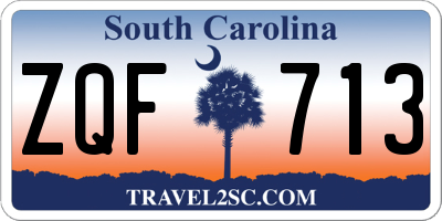 SC license plate ZQF713