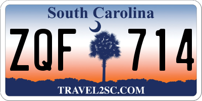 SC license plate ZQF714