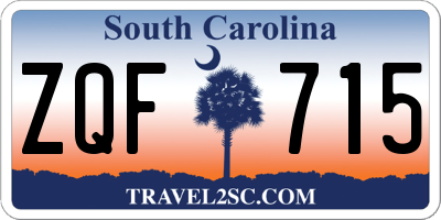 SC license plate ZQF715