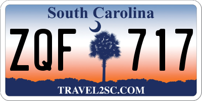SC license plate ZQF717