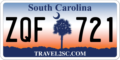 SC license plate ZQF721