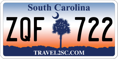SC license plate ZQF722