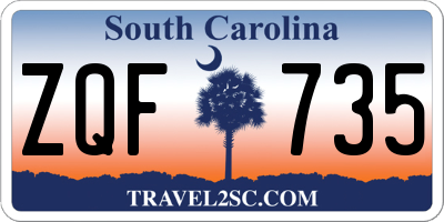 SC license plate ZQF735