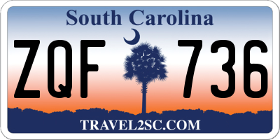 SC license plate ZQF736