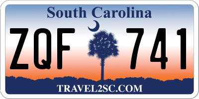 SC license plate ZQF741