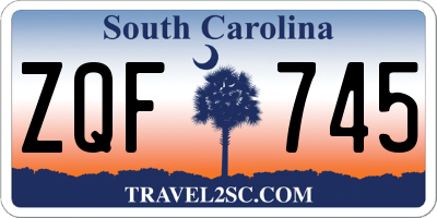 SC license plate ZQF745