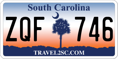 SC license plate ZQF746