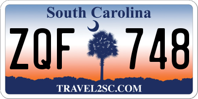 SC license plate ZQF748