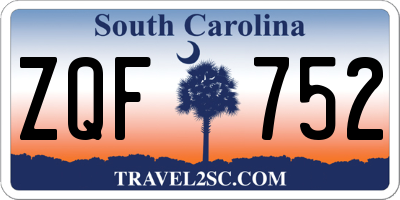 SC license plate ZQF752