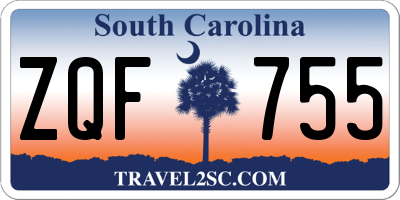 SC license plate ZQF755
