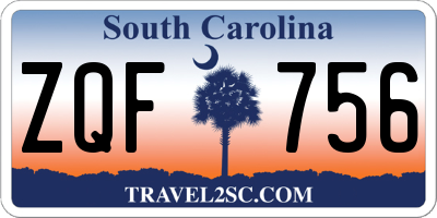 SC license plate ZQF756