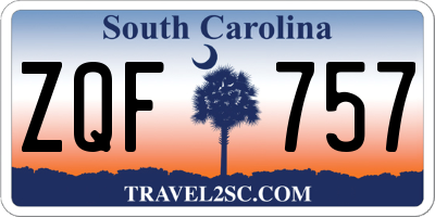 SC license plate ZQF757