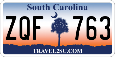 SC license plate ZQF763
