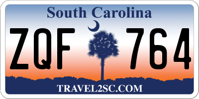 SC license plate ZQF764