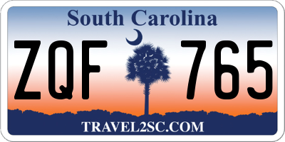 SC license plate ZQF765