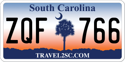 SC license plate ZQF766