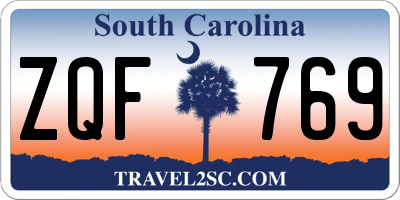 SC license plate ZQF769
