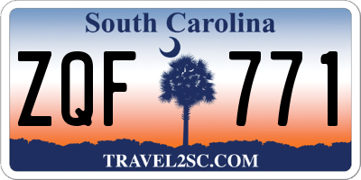 SC license plate ZQF771