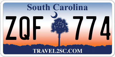 SC license plate ZQF774