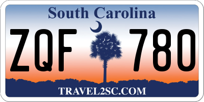 SC license plate ZQF780