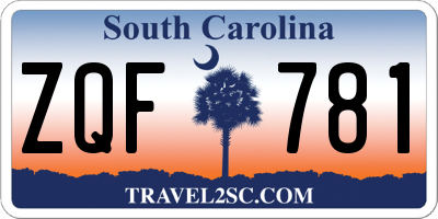 SC license plate ZQF781