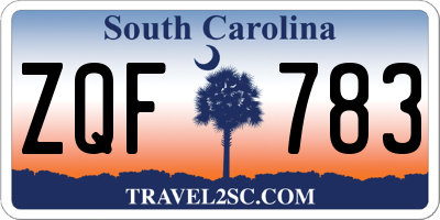 SC license plate ZQF783