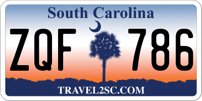 SC license plate ZQF786