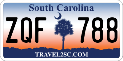 SC license plate ZQF788