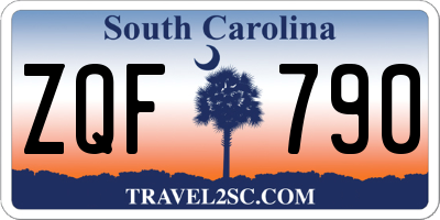 SC license plate ZQF790