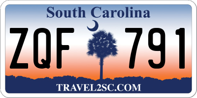 SC license plate ZQF791