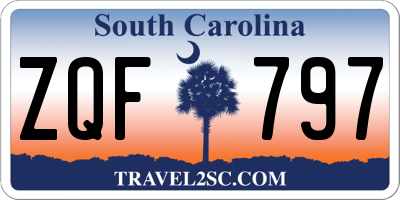 SC license plate ZQF797
