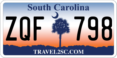 SC license plate ZQF798