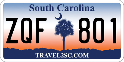 SC license plate ZQF801