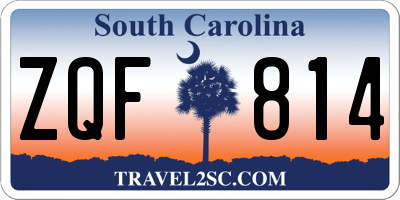 SC license plate ZQF814