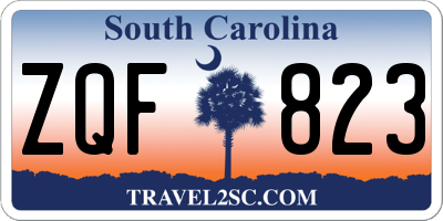 SC license plate ZQF823