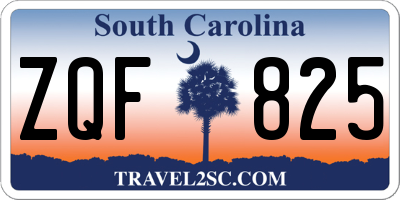 SC license plate ZQF825
