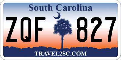 SC license plate ZQF827